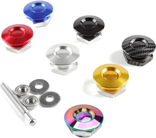 Vista 6 de 4 piezas de pasadores universales para cofre de vehículo, kit de cierre rápido para placa de matrícula, kit de cierre de botón para cofre, pestillo
