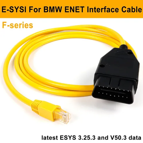 Vista 4 de AUTOXBERT ENET ESYS - Cable de interfaz Ethernet a OBD de 6.6 pies/6.6 ft para codificación BMW Serie F compatible con E-SYS ICOM ISTA+ Bootmod3