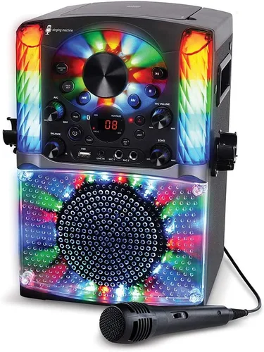 Vista 8 de Máquina de karaoke Singing Machine SML625BTBKD, sistema de karaoke portátil Bluetooth CD+G, negro