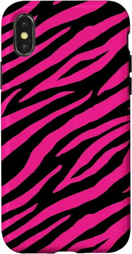 Vista 5 de Pink Black Zebra Stripes Pattern Design Women Girls Case for iPhone 17
