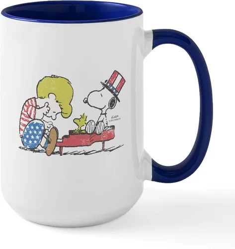 Vista 119 de CafePress SNOOPY Joe Cool - Taza de café de cerámica (15.0 fl oz)