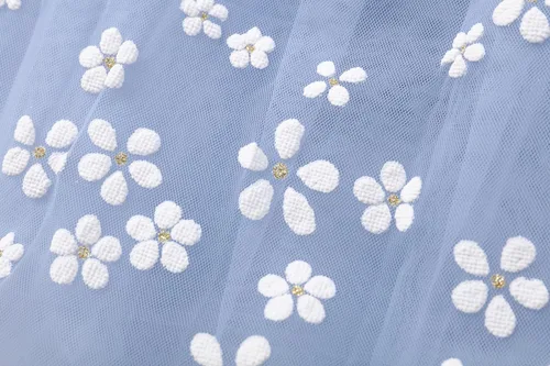 Vista 6 de Vestido tutú de manga larga para niñas pequeñas, sin mangas, vestido de tul de princesa