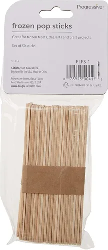 Vista 3 de Progressive International Prepworks by Progressive - Palillos para congelador de madera, 50 unidades, naturales