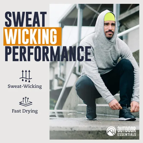 Vista 5 de OutdoorEssentials - Gorra para hombre Gorro de invierno para correr, esquí, ciclismo, se ajusta debajo de cascos
