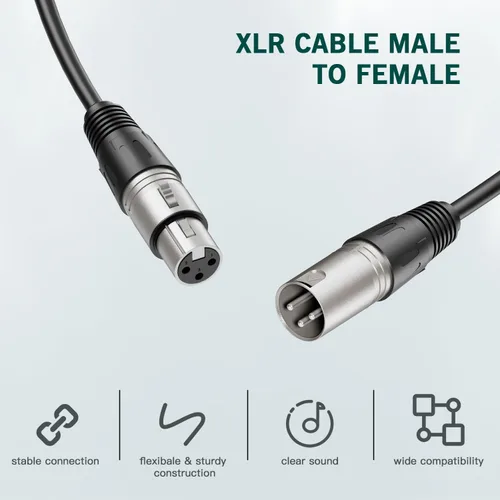 Vista 5 de FIFINE Paquete de micrófono para juegos de PC con cable XLR, micrófono USB RGB para computadora para transmisión, juego de cables de audio, cable