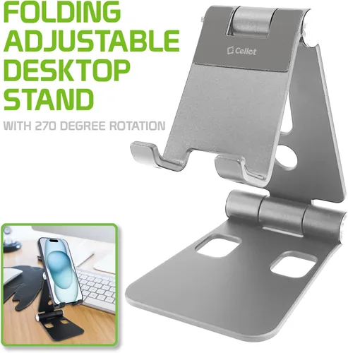 Vista 2 de Cellet Soporte de escritorio para teléfono celular, soporte, base compatible con todos los teléfonos inteligentes, iPhones, Samsung Galaxy Note