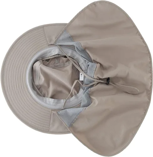 Vista 4 de Home Prefer Sombrero para sol para el aire libre con protección UV, secado rápido, unisex con solapa para proteger el cuello