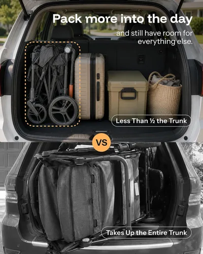 Vista 7 de Harppa Remy XL Wagon Cochecito para 4 niños, capacidad de 280 libras con 4 Negro