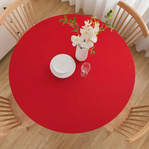 Vista 16 de Wolkemer Mantel Cuadrado Ajustado de Spandex Elástico Rojo Cubierta para Mesa de Cóctel con Borde Elástico Cobertor de Mesa para Comedor Boda Fiesta
