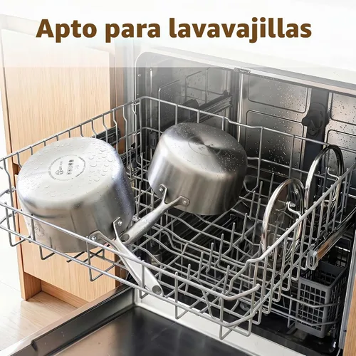 Vista 8 de LOLYKITCH Juego de cacerolas de acero inoxidable de 1QT y 2QT con tapas