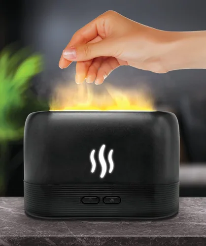 Vista 3 de Humidy Flame by HY-IMPACT Humidificador sin ruido, difusor de aire para el hogar y la oficina, difusor de aroma portátil, ideal para yoga