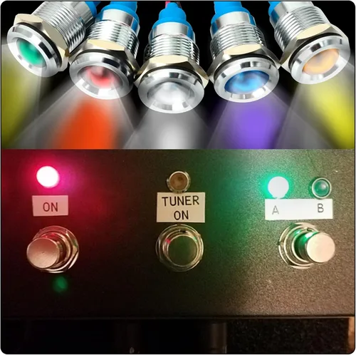 Vista 5 de GASHER Luz indicadora de ahorro de energía LED colorida de 5PCS 12V 20mA Colorido