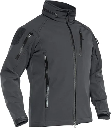 Vista 3 de TACVASEN Special Ops - Chaqueta táctica para hombre, resistente al agua, softshell y desmontable, con capucha
