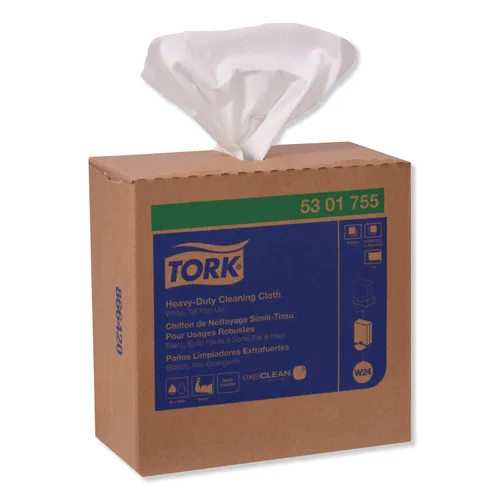 Vista 7 de Tork Paño de limpieza resistente blanco W24, caja emergente, 5 x 80 paños, 5301755