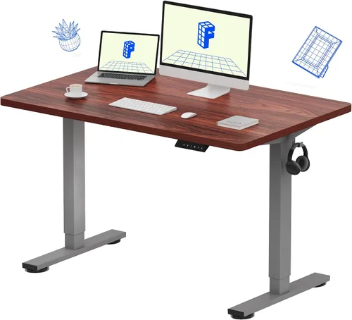 Vista 18 de FLEXISPOT Escritorio de Pie de Altura Ajustable Eléctrico, Marco de Escritorio de Pie de Acero Resistente con Controlador de Memoria