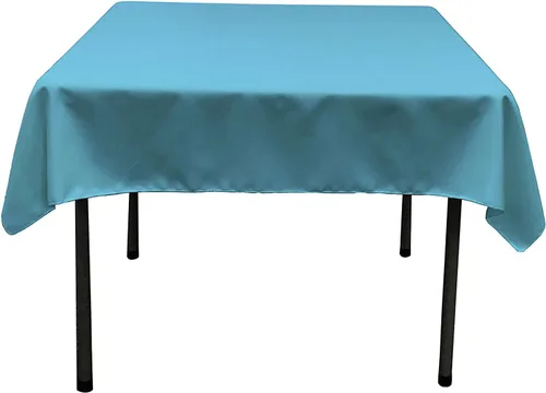 Vista 44 de LA Linen. Mantel cuadrado de popelina de poliéster