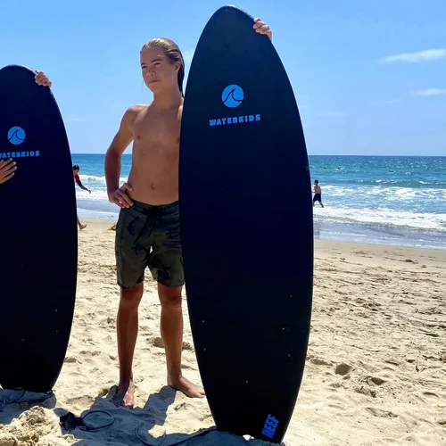 Vista 2 de WATERKIDS Kids Surfboard & Leash, Perfect for Learning How to Surf, Made for Kids,Soft Top for Beginners, Foam Surfboard Makes It Easy to Learn How
