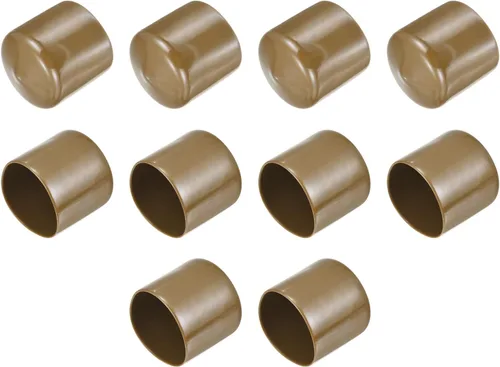 Vista 47 de uxcell 10 tapas de goma para extremos de 0.591 in de identificación, tapa de extremo redondo, protectores de rosca de tornillo, color negro