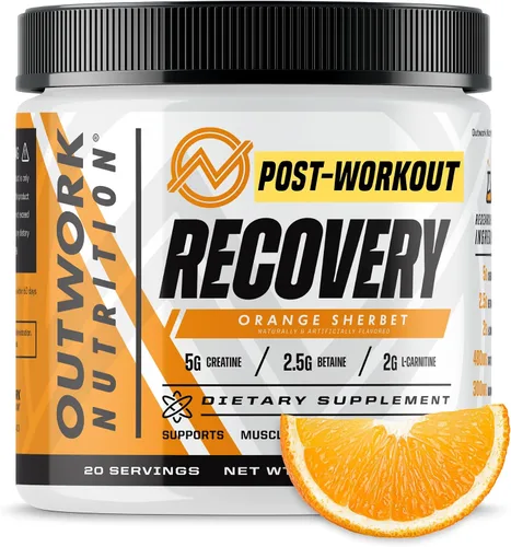 Vista 12 de Outwork Nutrition Polvo de recuperación después del entrenamiento, monohidrato de creatina, Ashwagandha KSM-66 y cereza ácida, acelera