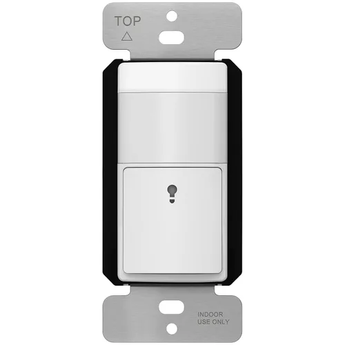 Vista 6 de Interruptor de luz con sensor de movimiento Topgreener TSOS5-W PIR, fluorescente, incandescente, 500 W, requiere alambre neutro, Blanco, TSOS5-W