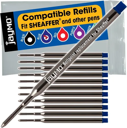 Vista 11 de Jaymo Repuesto para Sheaffer K 99335 - Medidas 3.75 in / 95 mm de largo - Recambio de bolígrafo - 12 negro