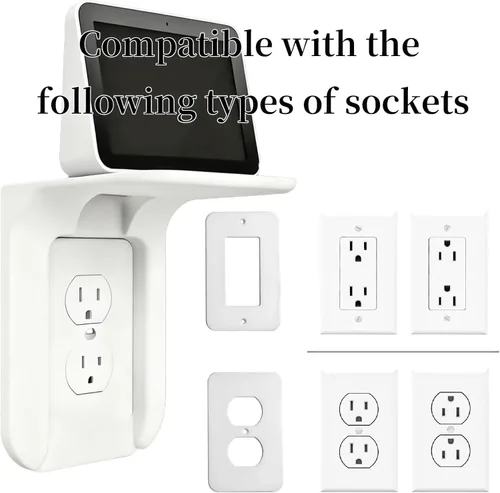 Vista 5 de Estante de salida, soporte de pared de baño con gestión de cables integrada, organizador de pared para decoración inteligente del hogar, ahorro