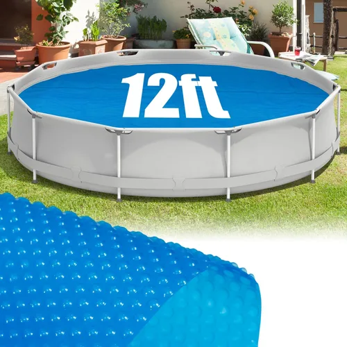 Vista 10 de Goplus - Cubierta para piscina de 12 x 24 pies, manta solar de 12 mil con bolsa de transporte para piscinas enterradas y elevadas, rectangular