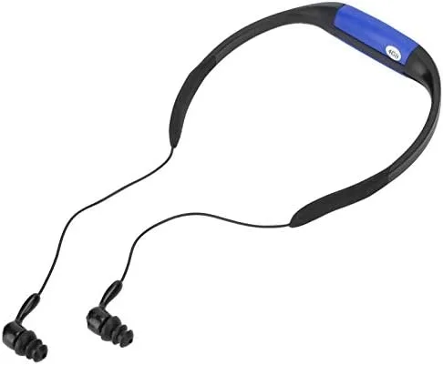Vista 3 de Auriculares, IPX8 natación reproductor de música MP3, radio FM, diseño de silicona de ángulo cómodo, IPX8, para natación, surf y otros deportes