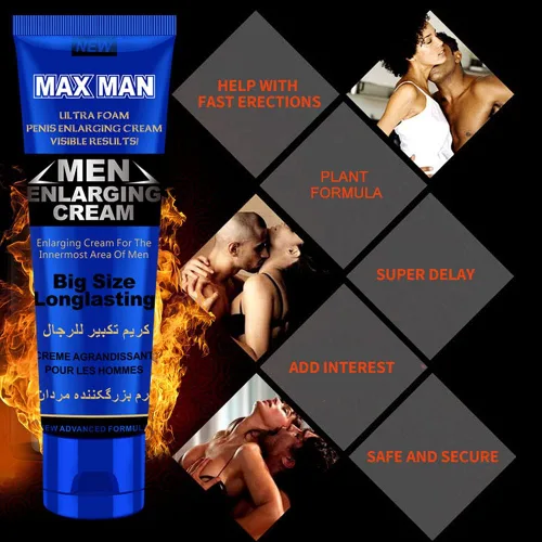 Vista 3 de Crema de masaje para hombres, mejora sexual, crema de erección para el pene se vuelve más larga, más gruesa, mejora de los hombres, aceite