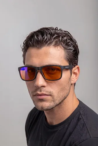 Vista 3 de GUNNAR Gafas de juego - Intercept Onyx Amber Max Lens - Bloqueo de luz azul alivia el ojo seco
