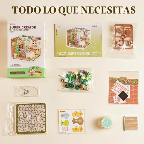 Vista 8 de Rolife Super Creator - Casa en miniatura de plástico DIY para adultos, kit de modelo de mini bloques para adolescentes de 8 a 12 años