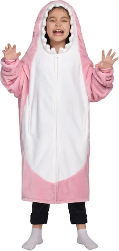 Vista 17 de Waitu Manta Ponible de Oso con Capucha, Divertidos Disfraces de Halloween, Regalos de Cumpleaños para Mujeres, Hombres, Niños y Niñas, Manta