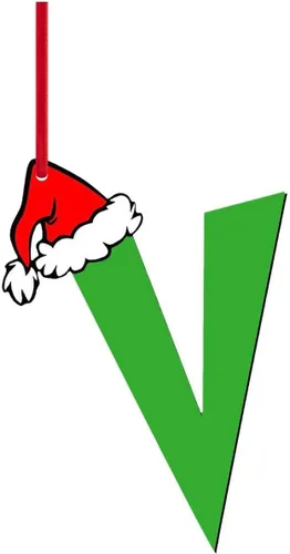 Vista 35 de Decoraciones de Navidad - Letras de adorno de la A a la Z para el árbol, adornos colgantes del alfabeto de Navidad de bricolaje (A)
