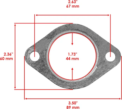 Vista 2 de Caltric Junta de silenciador y kits compatibles con Polaris Scrambler 400 4X4 1997 1998 1999 2000 2002