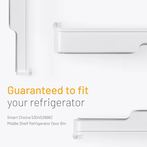Vista 3 de Smart Choice 240337901 Contenedor de puerta de refrigerador con estante medio, color blanco, resistente a los impactos, repuesto compatible