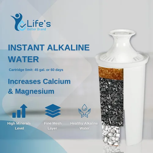 Vista 3 de Life Ionizer - Filtro de agua de repuesto para jarra alcalina Brita - Filtro de repuesto para jarra de agua alcalina Brita Pitchers - Mejora