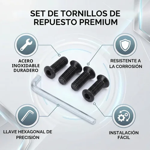 Vista 4 de VBESTLIFE E-Scooter Kit de herramientas de llave hexagonal, 4 piezas de tornillos de tubo de horquilla delantera para manillar E-Scooter con llave