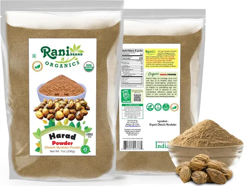 Vista 7 de Rani - Polvo orgánico Harad (polvo de mirobalan chebulic), 7 onzas, totalmente natural, sin color, apto para gluten, vegano, sin OMG, kosher, sin