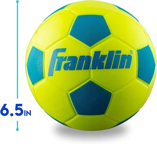 Vista 2 de Franklin Sports Pelota de fútbol de espuma para niños, mini pelota de fútbol juvenil de espuma suave, pelota de fútbol de juguete para interiores