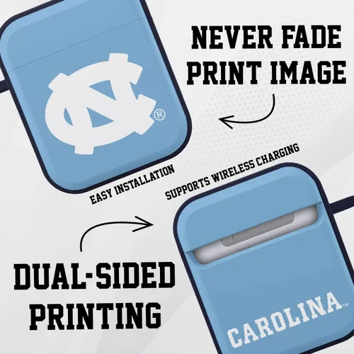 Vista 2 de North Carolina Tar Heels HDX - Funda compatible con Apple AirPods Gen 1 y 2 (clásico)