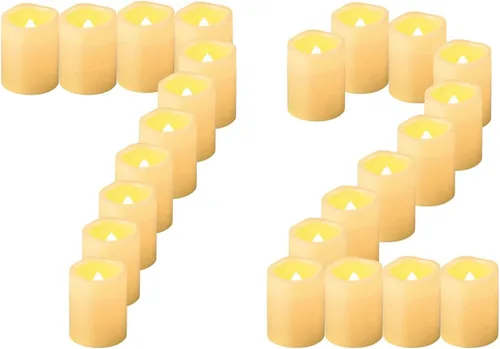 Vista 11 de CANDLE IDEA 3 piezas de velas de pilar de cera real operadas por batería con encantadores calcomanías de ciervo, alce y oso, velas LED sin llama