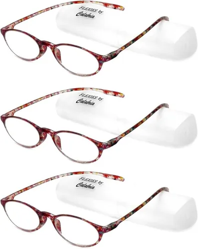 Vista 14 de Calabria 719 Flexie Gafas de Lectura Flexibles Ovaladas para Hombres y Mujeres Elegantes Plegables Lectores Ligeros Montura TR 90 Gafas Duraderas
