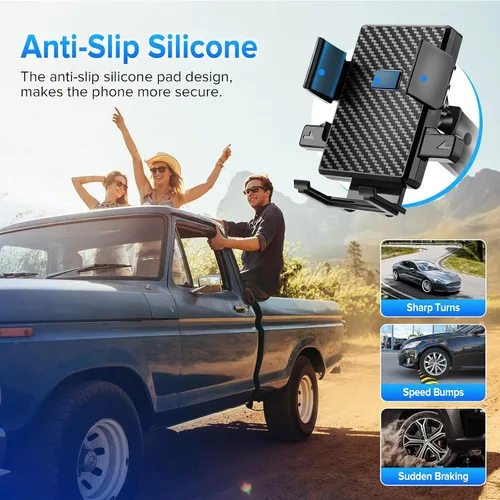 Vista 7 de Soporte de teléfono para tu automóvil, soporte universal ajustable para teléfono celular para todos los teléfonos inteligentes y modelos