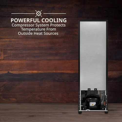 Vista 8 de Ivation Refrigerador de vino con compresor de 14 botellas con cerradura Gran bodega independiente para vino tinto, blanco, champán o espumoso