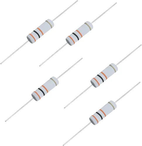 Vista 40 de Resistencia de película de óxido metálico de 1K Ohm, ± 5% de tolerancia de alta precisión de 5 vatios para circuito electrónico, resistencia