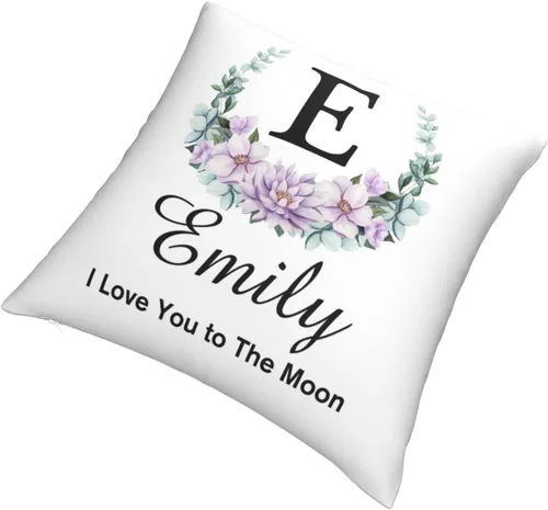 Vista 3 de Funda de almohada personalizada con nombre de foto, regalos personalizados para mamá, papá, hombres, mujeres, él, ella, fundas de cojín