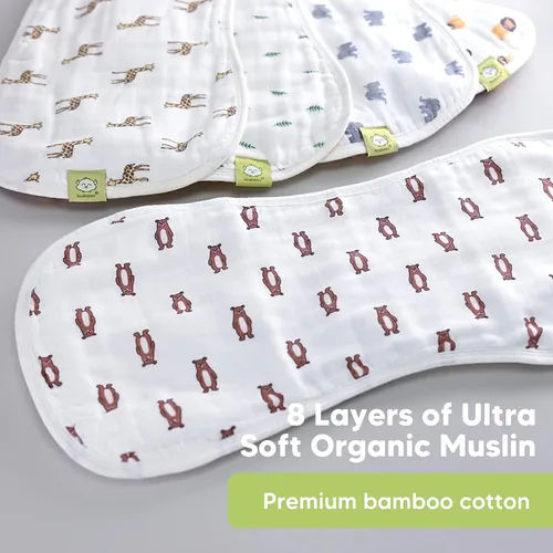 Vista 4 de KeaBabies Paquete de 5 paños de muselina para eructos y organizador de pañales para bebé, esencial para recién nacidos, niños, niñas, regalo