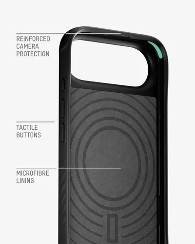 Vista 3 de Mous Funda para iPhone Air, compatible con MagSafe - Limitless - Funda protectora de fibra de carbono para iPhone Air - A prueba de golpes