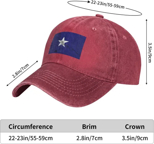 Vista 6 de LIFANGMI Bonnie Blue Flag Texture Effect Baseball Cap for Men Women Hats Adjustable Vintage Cowboy Hat Dad Caps