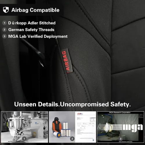 Vista 4 de EKR Rav4 Fundas de asiento de ajuste personalizado para Toyota Rav4 (híbrido) LE/XLE Premium 2026, juego completo de fundas de asiento de automóvil